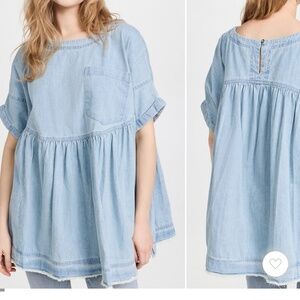 Free People Moon City Denim Shirt